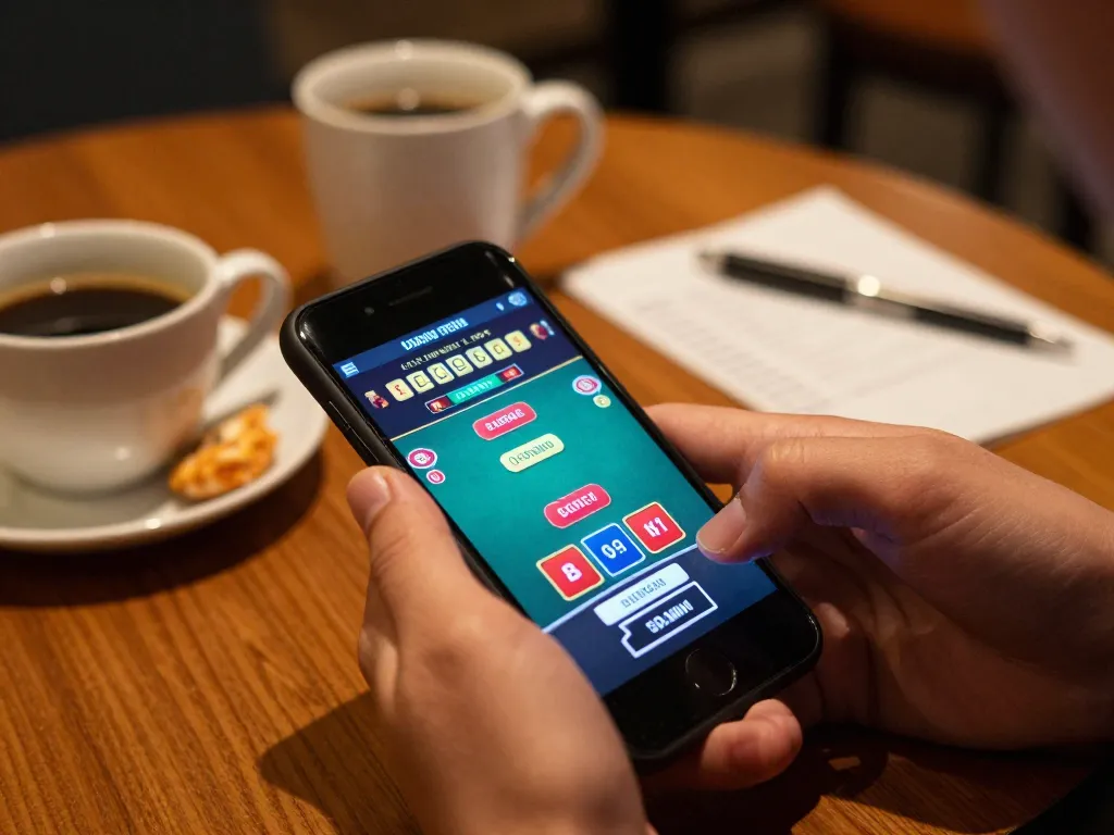 Engaging with an online casino Malaysia blackjack game on mobile in a cozy setting.
