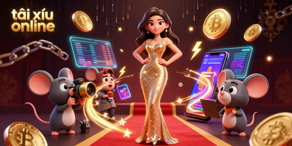 Play tài xỉu online with stunning visuals, highlighting casino elements and a glamorous atmosphere.