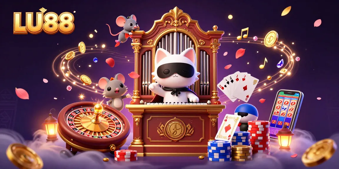LU88 showcases a captivating online casino scene with captivating characters, dynamic game elements, and rich visuals.
