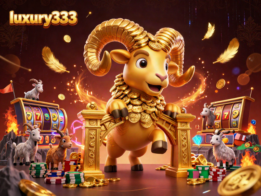 Permainan di luxury333 diperkuat dengan ram emas besar yang siap bertarung di arena kasino.