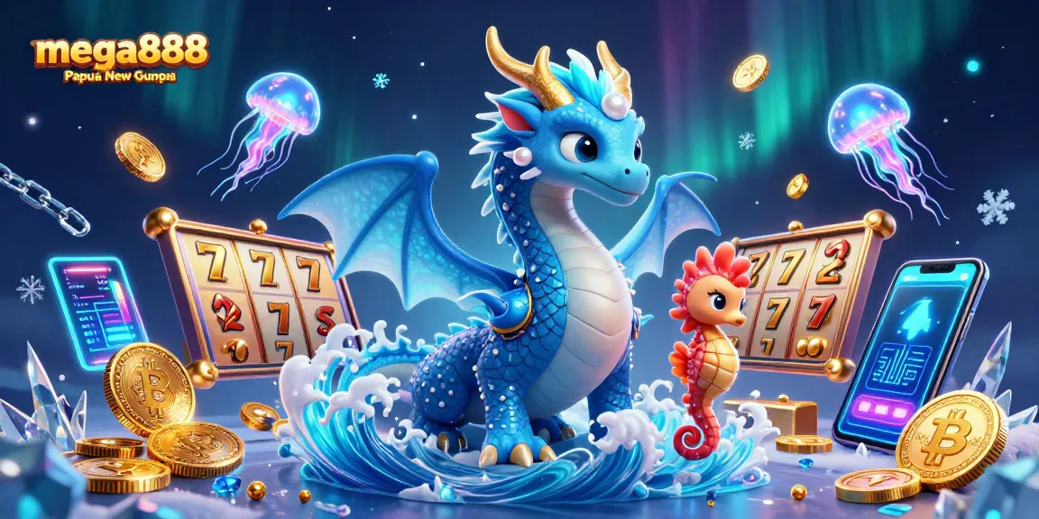 Spin the reels on mega888 Papua New Guinea and explore thrilling slot games in a vibrant 3D scene.
