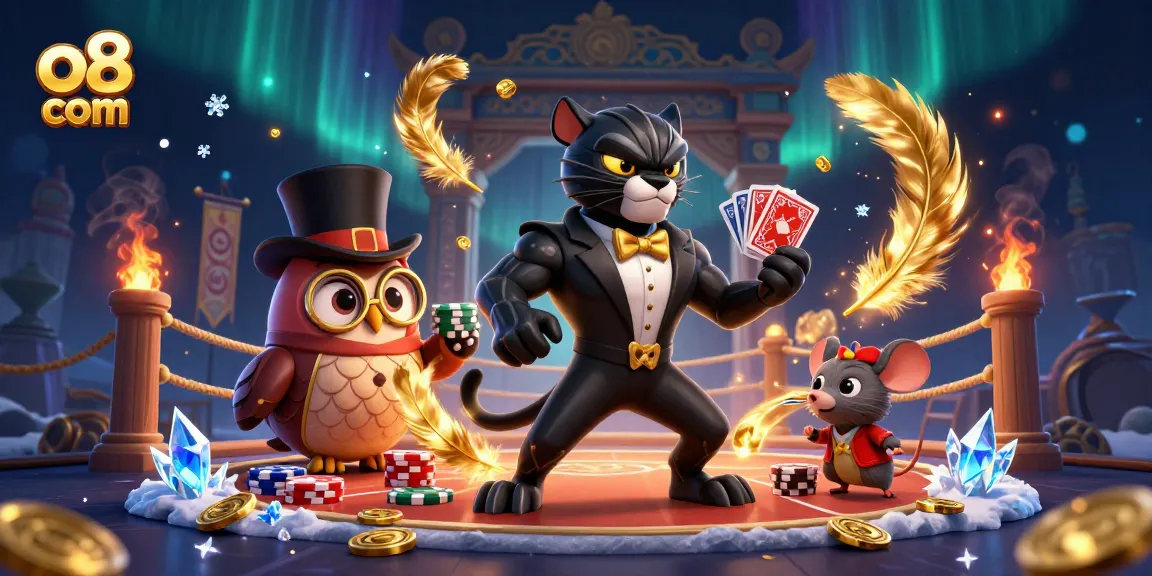 Experience thrilling gameplay at o8 com with stylish characters and vibrant casino elements.