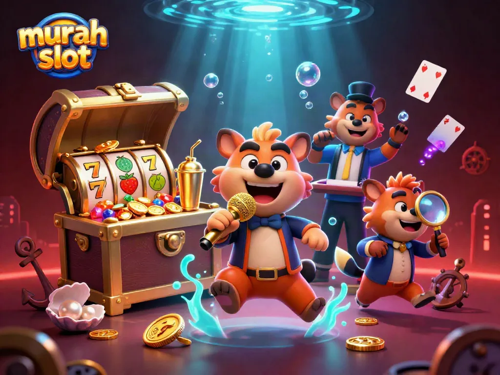 Permainan murah slot yang menarik dengan karakter hyena di klub kasino