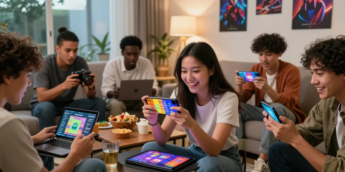 Tiranga Games players enjoying a vibrant online gaming experience on mobile devices in a cozy setting.