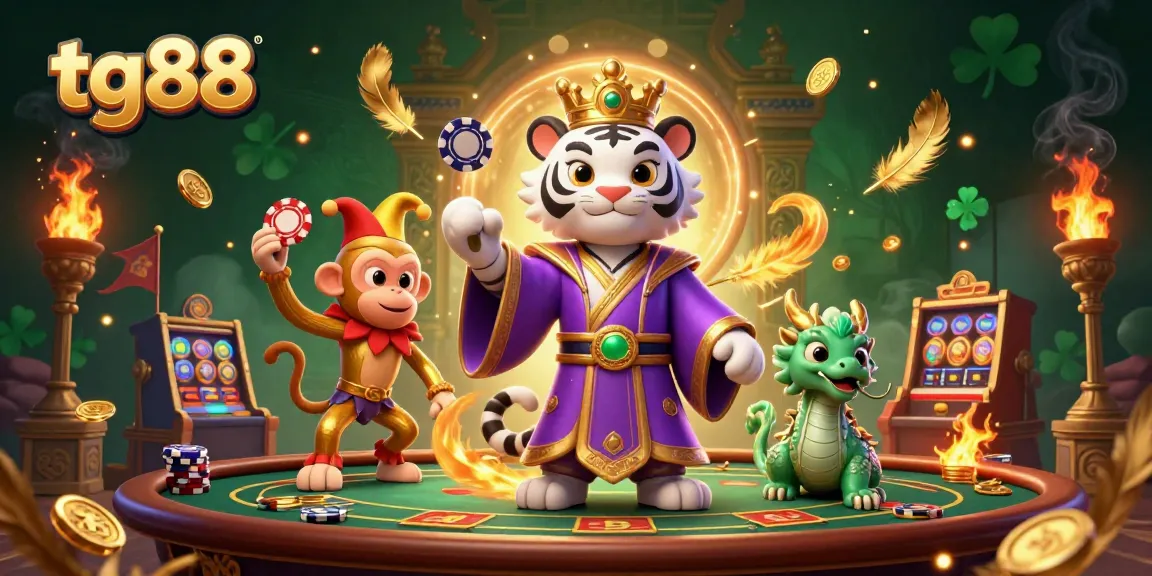Experience thrilling gameplay with tg88 at an exciting online casino featuring animated characters and vibrant visuals.