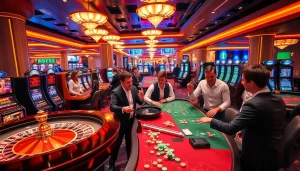Experience responsible gaming excitement at GO8 with vibrant casino visuals.