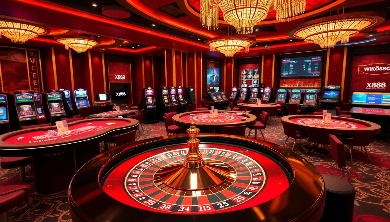 Experience excitement at the xx88 casino with vibrant tables and slots.