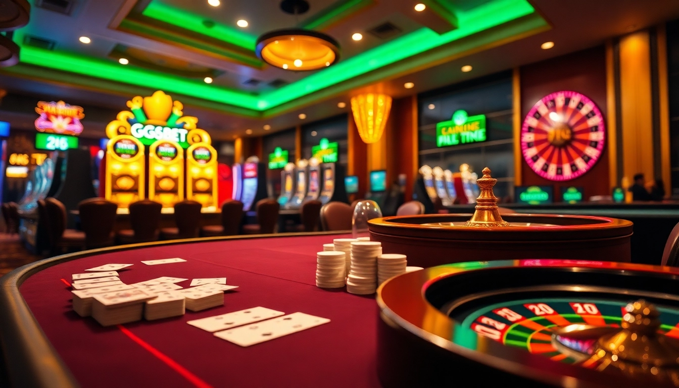 Experience the thrill of GG88COM BET with players at a vibrant casino table.