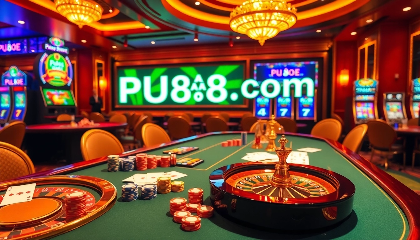 Experience the excitement of gaming at PU88 com with vibrant casino visuals and professional dealers.