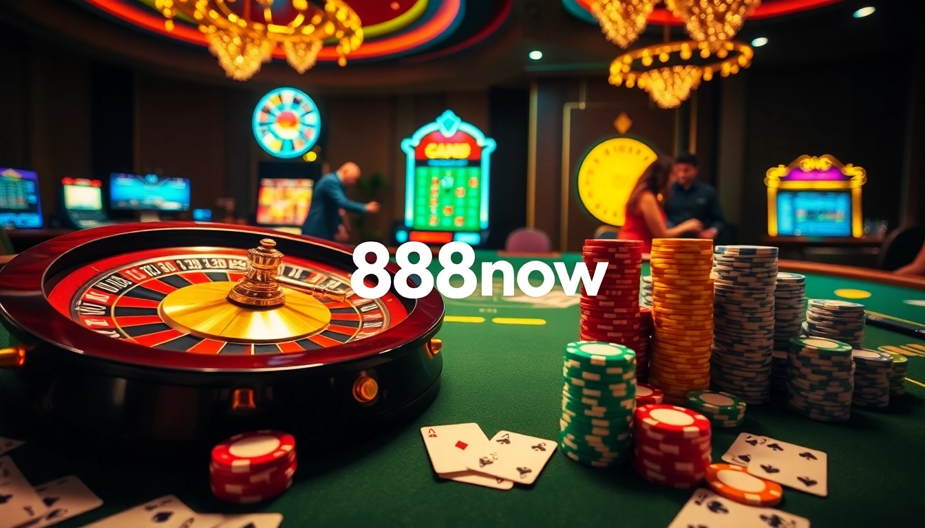 Experience thrilling bets and rich gameplay at 888now with vibrant casino elements and dynamic action.