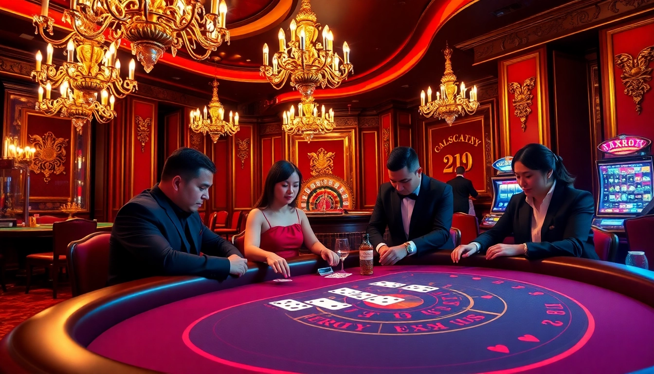 Experience excitement at the Baccarat table in a luxury casino scene showcasing XX88 US gameplay.