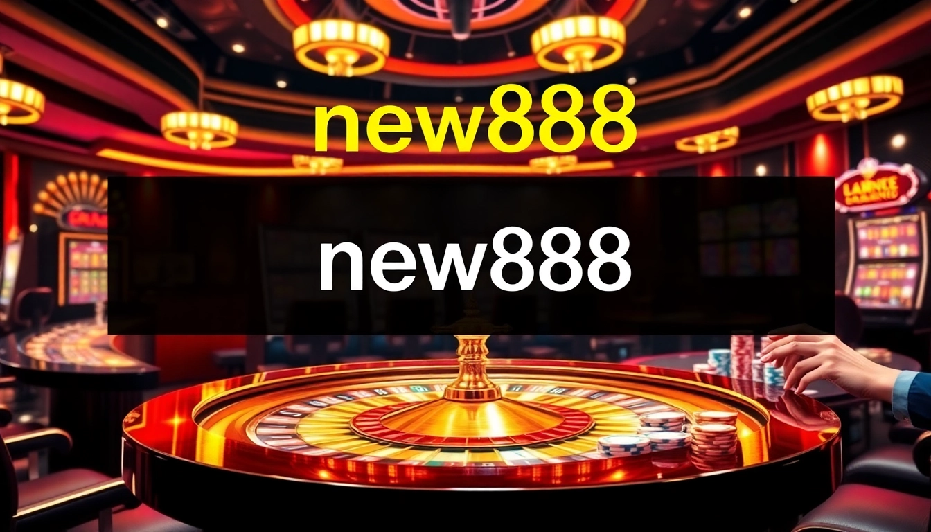 Experience the thrill of gambling at new888, featuring vibrant casino tables, engaging online gameplay, and rich atmosphere.