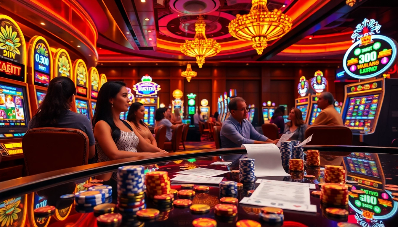 Slots excitement at https://www.66slots8.com/ showcasing colorful machines and players in action.