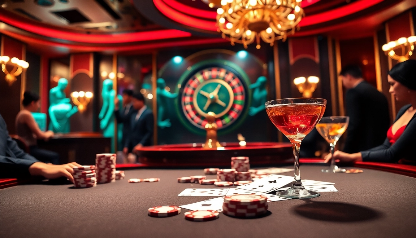 Experience high-stakes excitement at the dn88 casino with vibrant poker games and roulette.