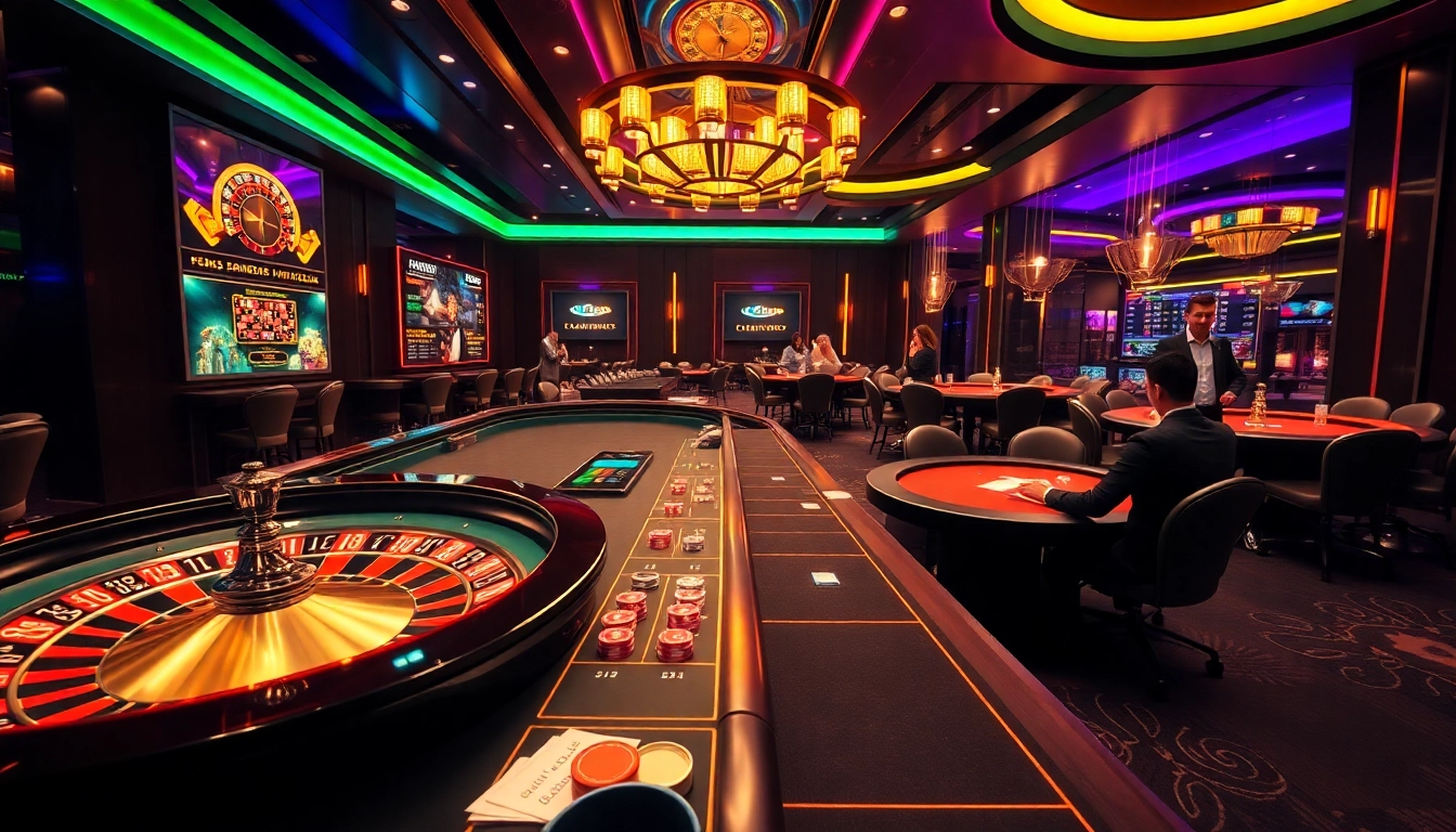 Exciting gambling scene illustrating players engaging in thrilling bets at https://taixiumd5.world virtual casino.