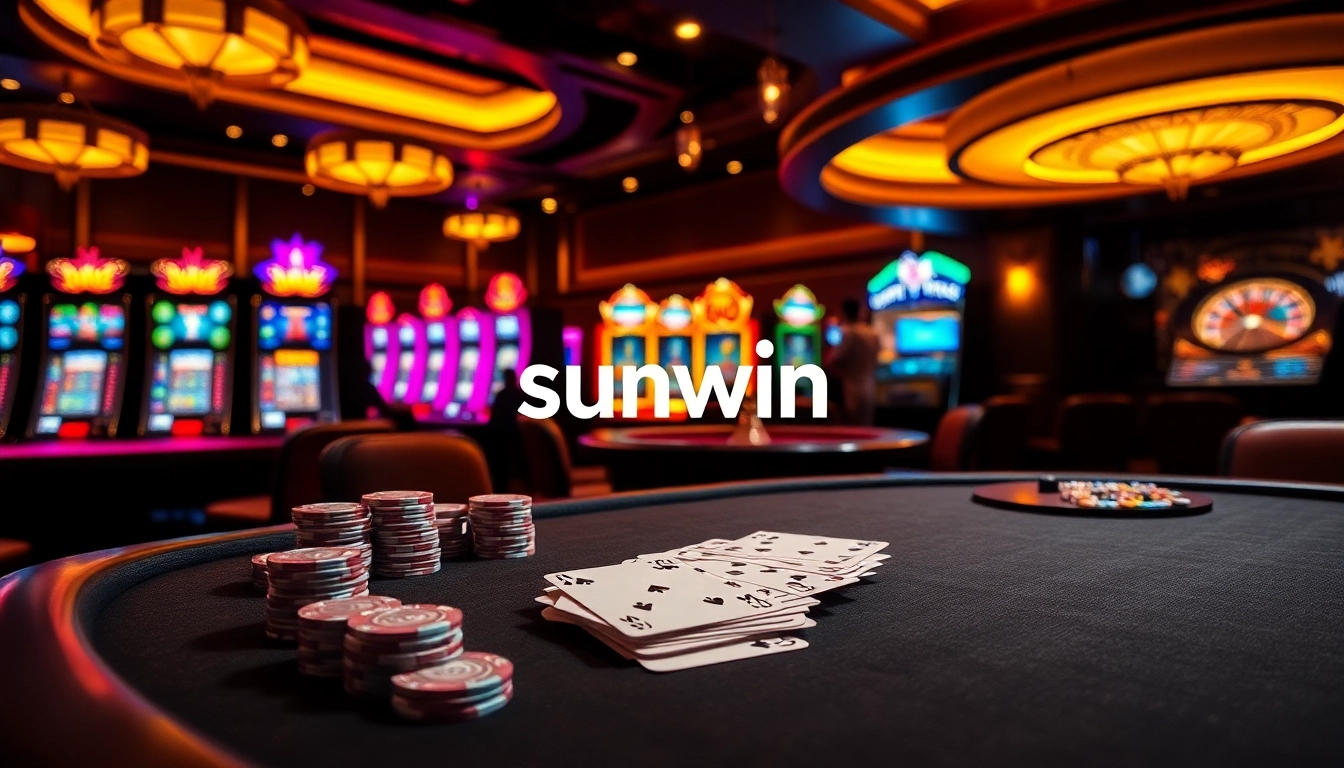 Experience the thrill at Sunwin with engaging casino games and vibrant slot machines.