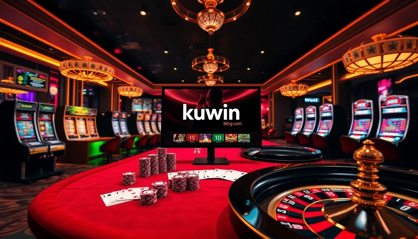 Betting action at https://kuwinblog.com/ showcasing vibrant casino games and immersive online gambling.