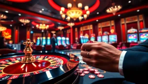 Experience excitement at elang212 with players celebrating wins at a vibrant casino table.