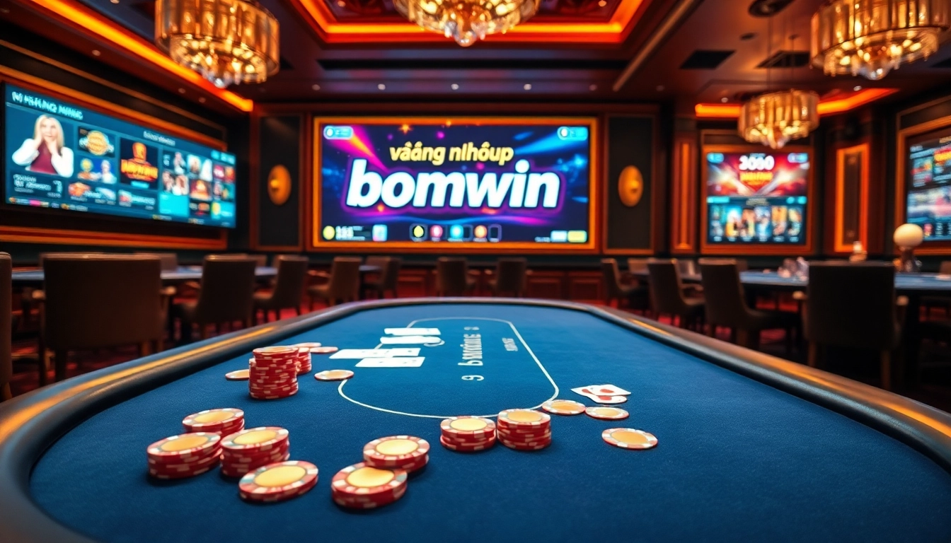 Engaging gamblers by showcasing the vibrant lobby at BOMWIN for Đăng nhập bomwin experience.