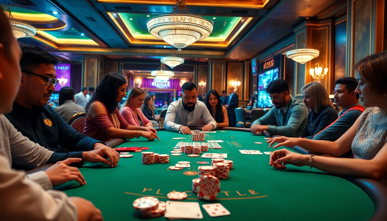 에볼루션 카지노에서 플레이어들이 카드 게임에 몰입하는 모습