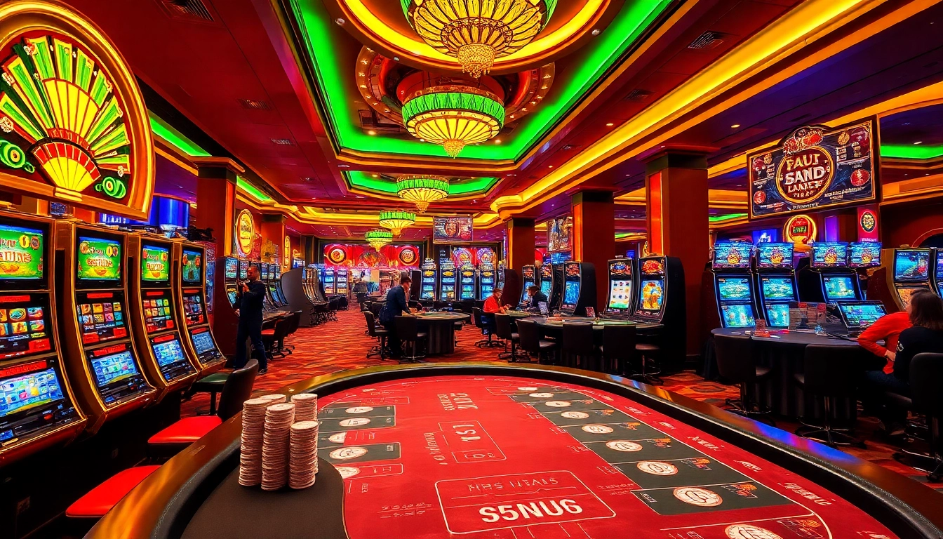 Exciting gameplay at https://www.6slots8.com/ with vibrant slot machines and players winning big.