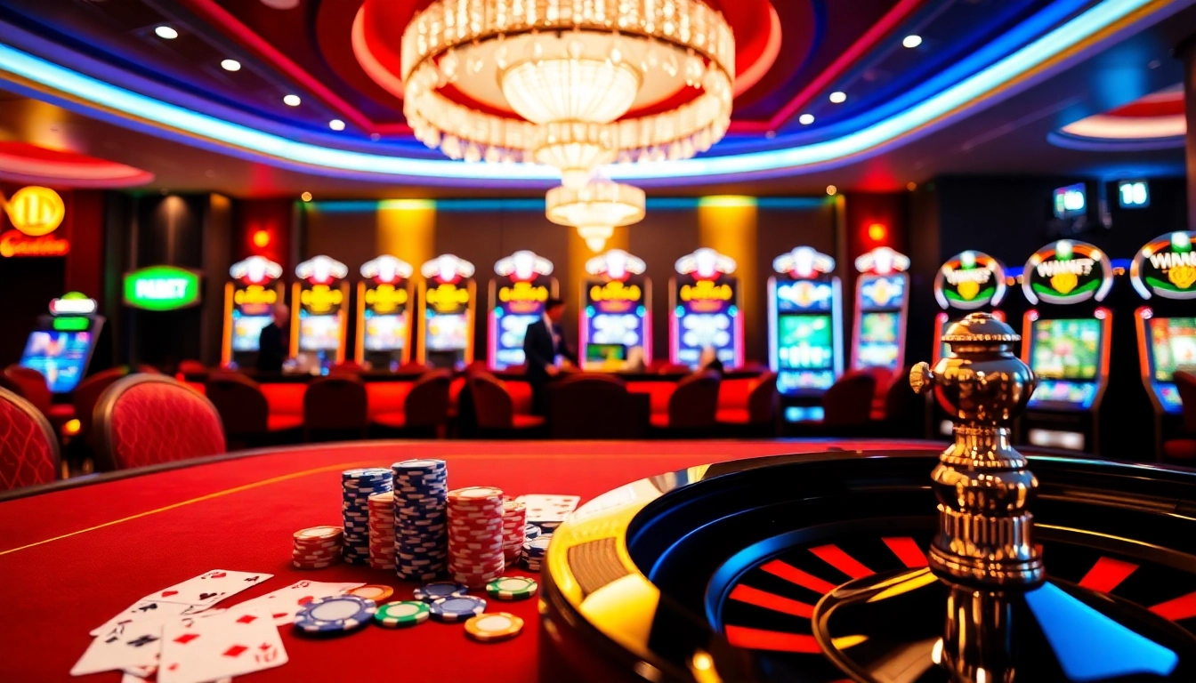 Experience thrilling gameplay at THABET casino with vibrant gaming tables and exciting slot machines.