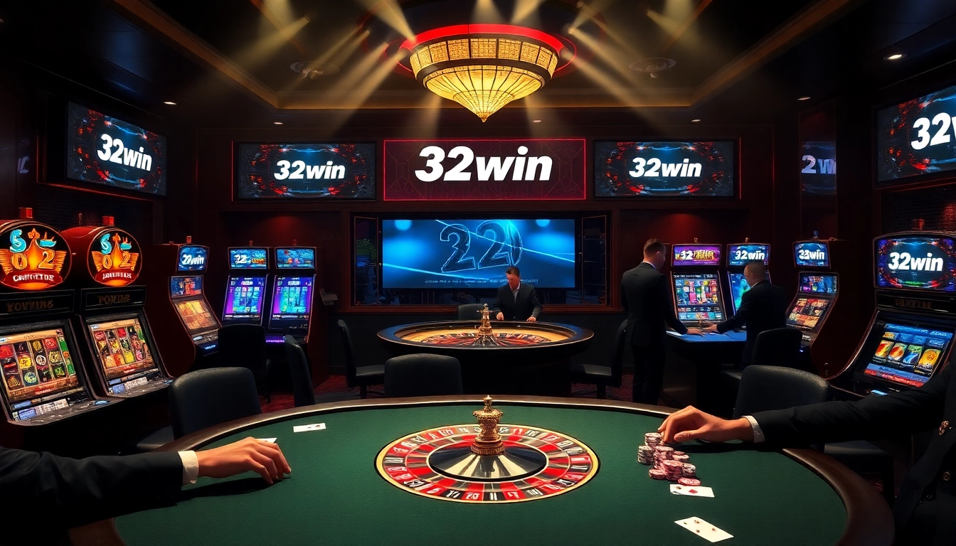 Experience the thrill of high-stakes gaming at 32win's luxurious casino tables.