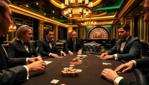 Exciting Texas Hold'em game scene at 789f casino showing players in action.