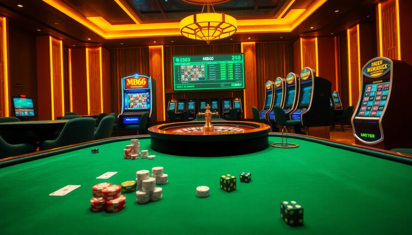 Join the thrilling experience at MB66's high-stakes casino tables filled with vibrant excitement.