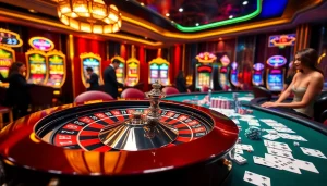 Experience the thrill of casino gaming with ok8386's vibrant roulette and poker action.