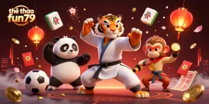 Experience thrilling bets with thể thao fun79, featuring vibrant characters in action-packed sports illustration.