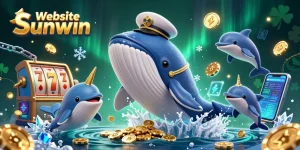 Experience thrilling wins at Website Sunwin with a vibrant representation of casino fun featuring whimsical characters and game elements.