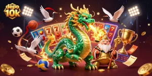 Engage with exciting games at depo 10k, featuring vibrant slot machines and dynamic gaming action.