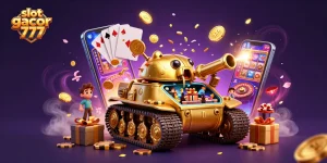 Experience thrilling gameplay with slot gacor 777 in a vibrant casino scene bursting with energy.